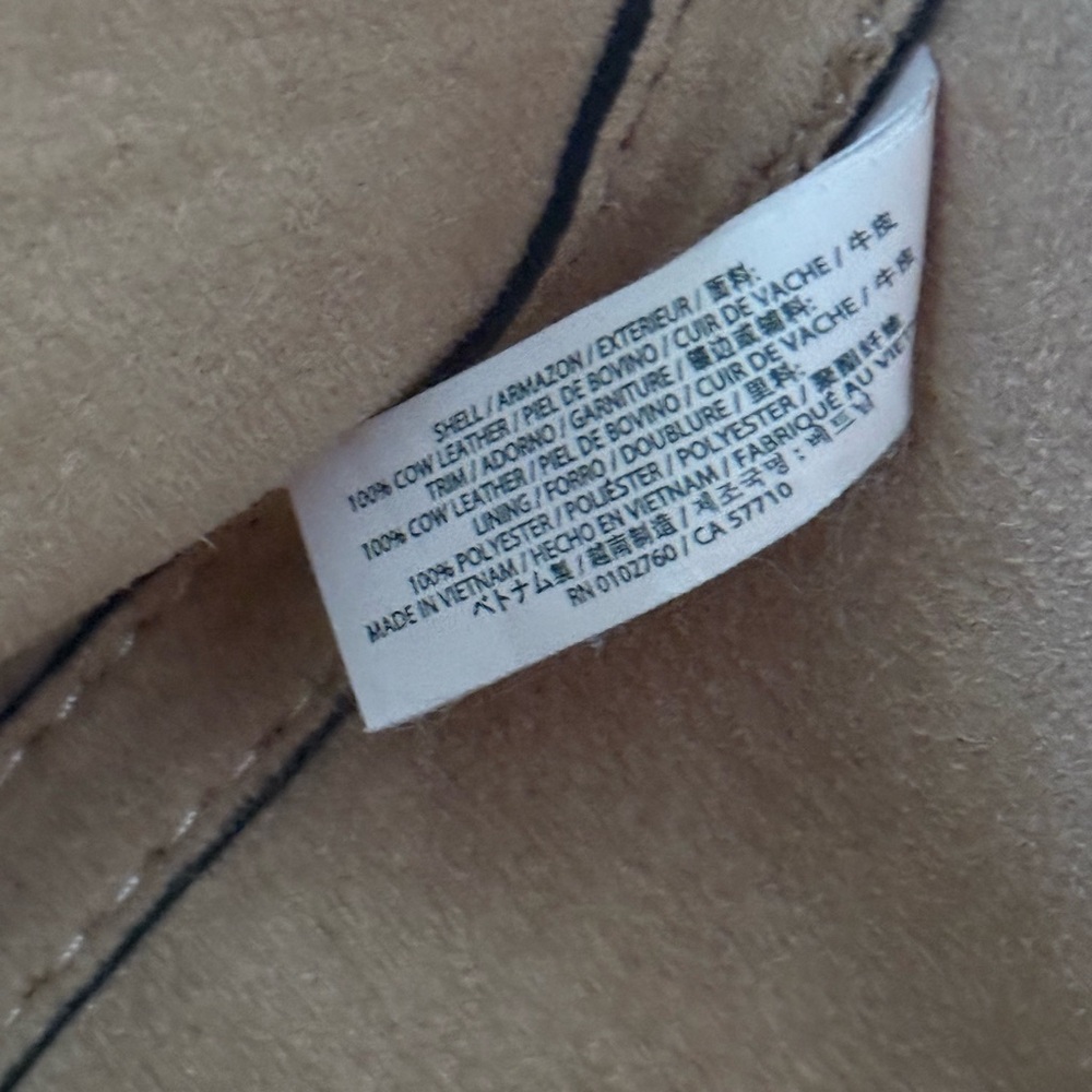 Kate Spade Caramel Brown 100% Leather Oval Tote Purse - Picture 6 of 8